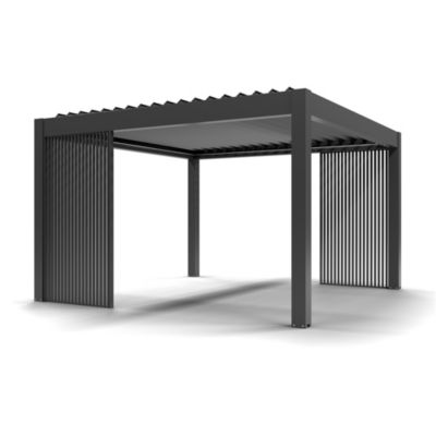 Panneau tube 16 cm pour pergola gris anthracite 7016 H.225 x l.120 cm 4ALU