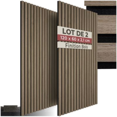 Panneaux acoustiques aspect bois en chêne foncé Chêne foncé