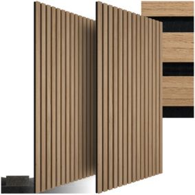 Panneaux acoustiques modernes aspect bois en MDF 120 x 60 x 2,1 cm