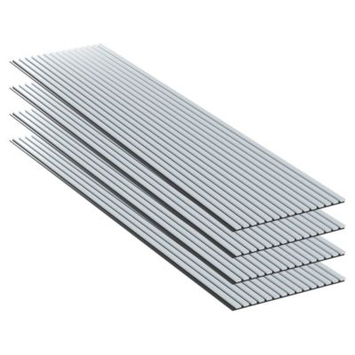 Panneaux acoustiques à tasseaux Gris cuir - lot de 4 - 240 x 60 x 1,1 cm - 5,76 m² - MPDISCOUNT