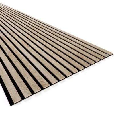 Panneaux décoratifs acoustiques BELLA PRO en MDF premium avec feutrine acoustique, relief vertical élégant, ép. 12 mm, lot de 2.