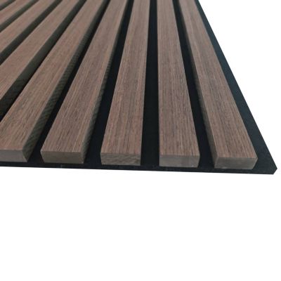 Panneaux décoratifs AICA, panneaux muraux en MDF imitation bois, lot de 2, 120 x 60 cm, Teinte chêne noyer
