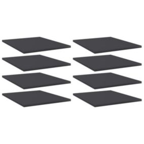 Panneaux de bibliothèque 8 pcs gris vidaXL