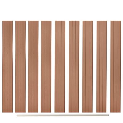 Panneaux de clôture de remplacement 9 pcs WPC 170 cm Marron vidaXL