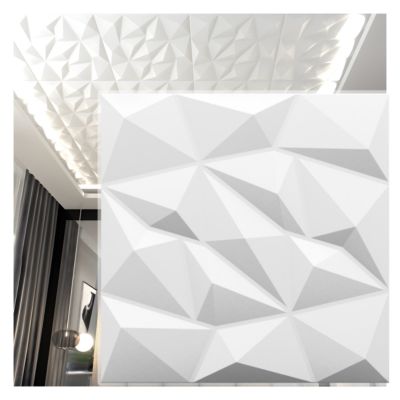 Panneaux Muraux 3D En PVC - Revêtement Mural Blanc Avec Optique 3D