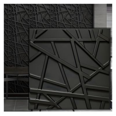 Panneaux de plafond et panneaux muraux Decoratif 3D Onyx Noir 2m² / 8pièces