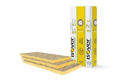Panneaux laine de verre Isover GR38 kraft 1,35 x 0,6 m ép 45 mm R. 1