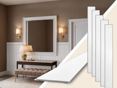 Panneaux muraux style campagne en polystyrène rigide blanc  pose facile avec colle idéal pour déco murale anglaise (LB02)