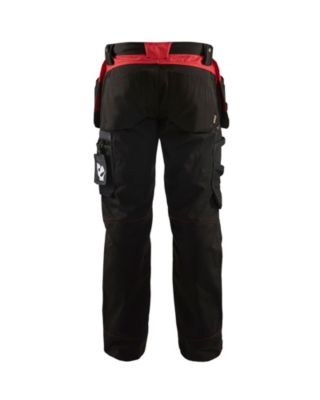 Pantalon artisan Noir/Rouge 155518609956 - Blaklader, taille 38
