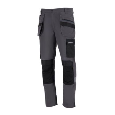 Pantalon de travail Erbauer gris taille 40 – multi-poches, genoux renforcés, tissu résistant