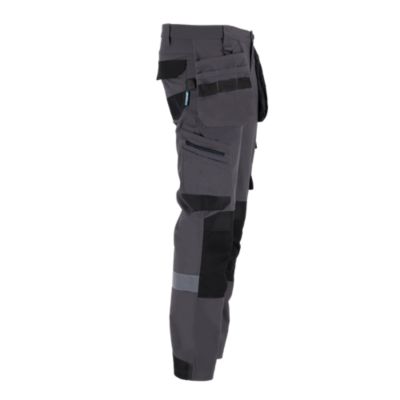 Pantalon de travail Erbauer gris taille 40 – multi-poches, genoux renforcés, tissu résistant