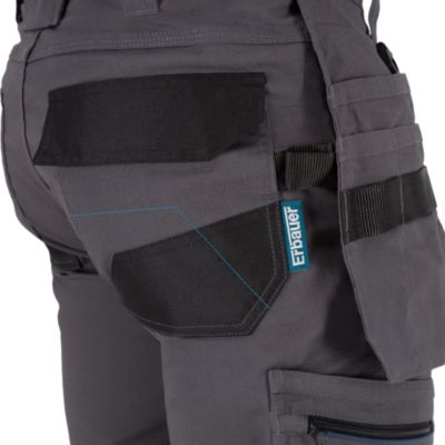 Pantalon de travail Erbauer gris taille 40 – multi-poches, genoux renforcés, tissu résistant