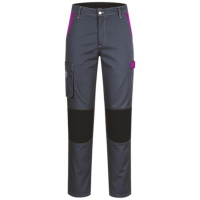 Pantalon de travail femme Fashion Sécurité Pep's gris/violette Taille 34 (XS)
