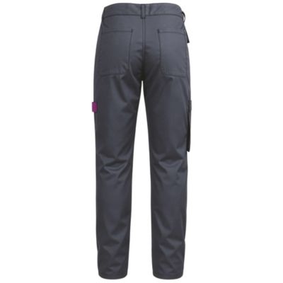 Pantalon de travail femme Fashion Sécurité Pep's gris/violette Taille 34 (XS)