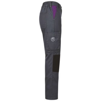 Pantalon de travail femme Fashion Sécurité Pep's gris/violette Taille 34 (XS)