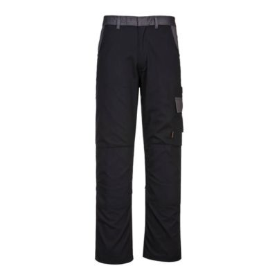 Pantalon de travail Munich 300 g/m² noir - taille EU 36, poches renforcées, UPF 40+