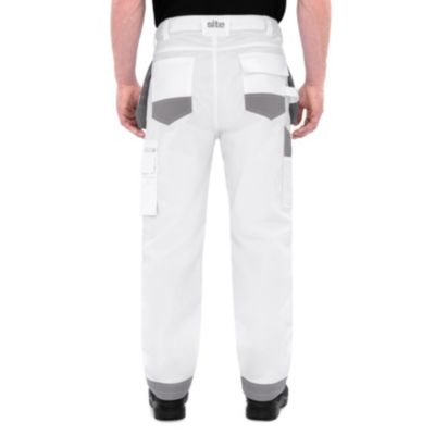 Pantalon de travail Site Jackal Blanc/gris Taille 40