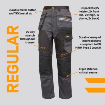 Pantalon de travail Site Kirksey Taille 44 gris / noir
