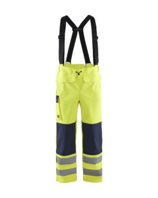 Pantalon pluie haute visibilité retardant flamme niveau 2 Jaune fluo/Marine 3XL