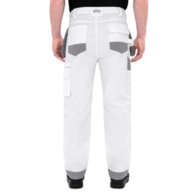 Pantalon Site Jackal Blanc/gris Taille 44