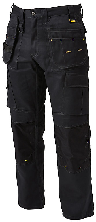 DeWalt Pro Pantalon de travail robuste en toile pour homme 30W x 29L 1 noir