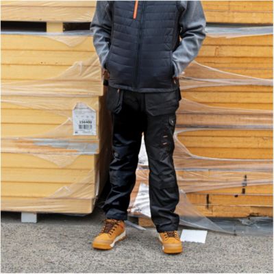 Pantalon Worker Plus Noir Taille 44 R - Confort et Résistance - Idéal pour le Travail - Scruffs