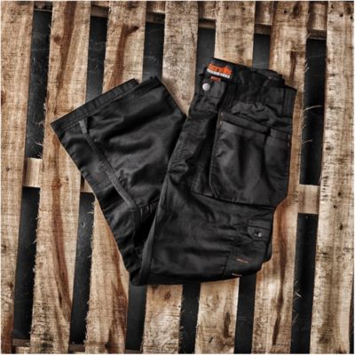 Pantalon Worker Plus Noir Taille 44 R - Confort et Résistance - Idéal pour le Travail - Scruffs