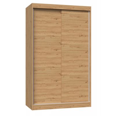 PAOLO - Armoire penderie à 2 portes coulissantes - Largeur 120 cm - Dressing de chambre 2 portes