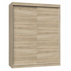 PAOLO - Armoire penderie à 2 portes coulissantes - Largeur 160 cm - Dressing de chambre 2 portes