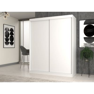 PAOLO - Armoire penderie à 2 portes coulissantes - Largeur 160 cm - Dressing de chambre 2 portes