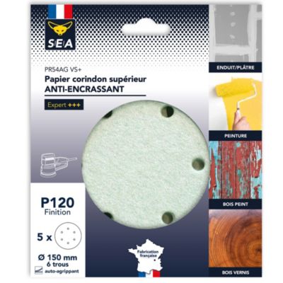 Rouleau Abrasif Corindon Silverline 10 Mètres - Grain 180, Pour Ponçage