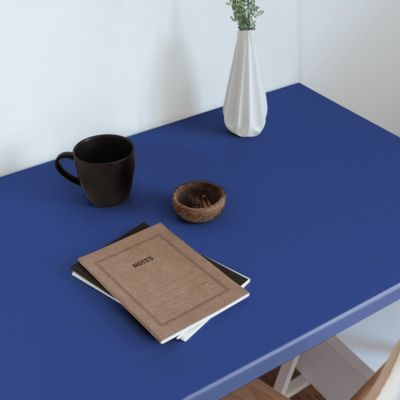 Papier Adhésif Pour Meuble Wallfluent 100x50 cm Couleur Bleu Foncé Facile À Nettoyer Et Amovible