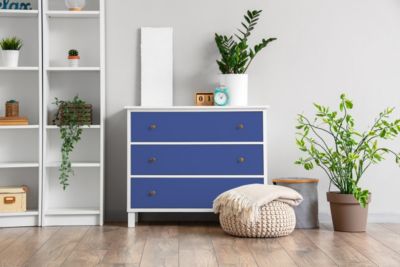 Papier Adhésif Pour Meuble Wallfluent 100x50 cm Couleur Bleu Foncé Facile À Nettoyer Et Amovible