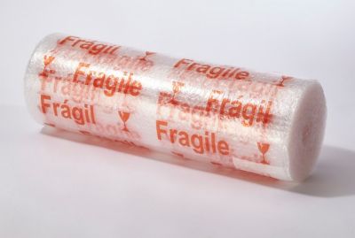Papier bulle transparent "Fragile" Mottez L. 10 m x 60 cm