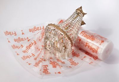 Papier bulle transparent "Fragile" Mottez L. 10 m x 60 cm
