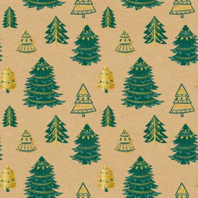 Papier cadeau 4c kraft 500x70 cm - feeric lights & christmas