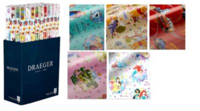 Papier cadeau Disney 3m Draeger - 5 motifs