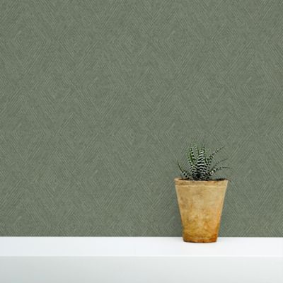 Papier peint à motif vinyle intissé Danakil vert sauge 53 cm GoodHome