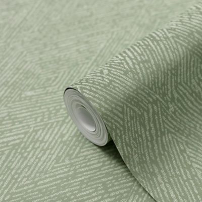 Papier peint à motif vinyle intissé Danakil vert sauge 53 cm GoodHome