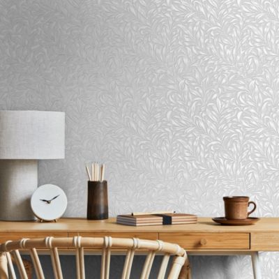Papier peint à peindre vinyle intissé feuillage L.1000 x l.52 cm William Morris Willow