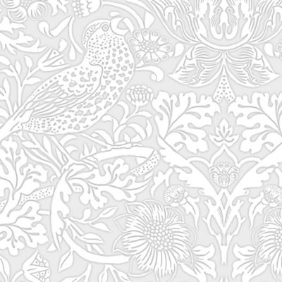 Papier peint à peindre vinyle intissé fleuri L.1000 x l.52 cm William Morris Strawberry
