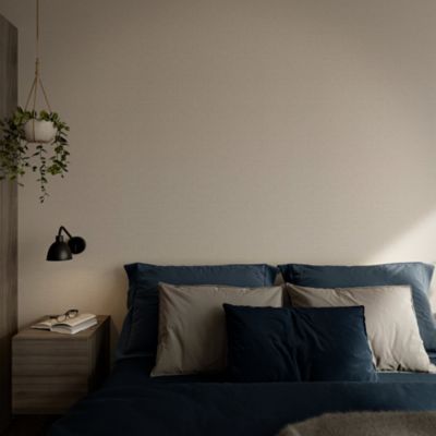 Papier peint à peindre vinyle intissé texturé blanc L. 2500 x l. 106 cm GoodHome Erisey