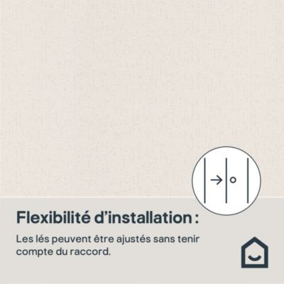 Papier peint à peindre vinyle intissé texturé blanc L. 2500 x l. 106 cm GoodHome Erisey