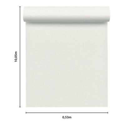 Papier peint à peindre vinyle intissé texturé blanc L. 2500 x l. 106 cm — free download