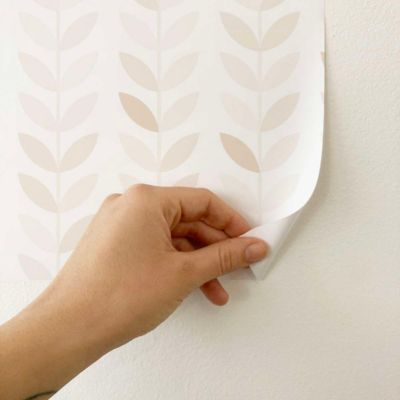 Papier peint adhésif feuilles vintage sable en vinyle lavable et amovible - 1 rouleau 50x300 cm - Decochic