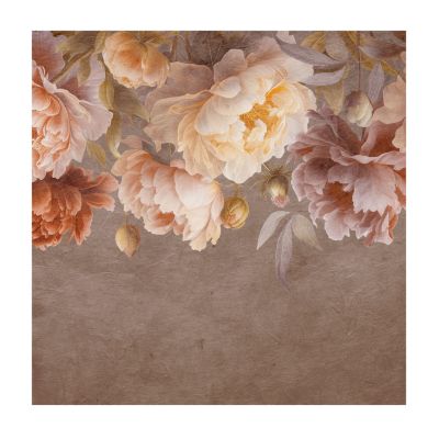 Papier Peint Adhésif Wallfluent 250x250 cm Élégance florale Pour les passionnés de nature et d'art botanique