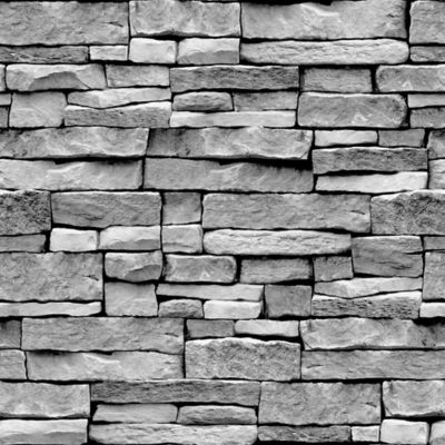Papier peint Arrou gris motif pierre L.10m x l.53 cm