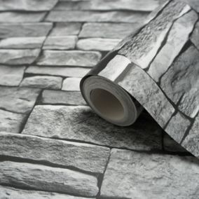 Papier peint Arrou gris