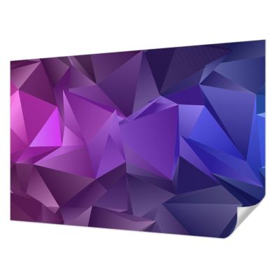 Papier Peint Autocollant Tulup 104x70 cm Triangles Violets Pour la chambre, le salon, le bureau