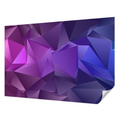 Papier Peint Autocollant Tulup 152x104 cm Triangles Violets Pour la chambre, le salon, le bureau